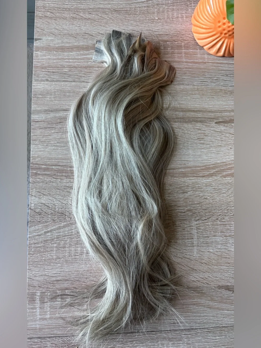 BELLAMI 22” Tape-In Human Hair Extensions – 3 Packs + Replacement Tape – Worn On